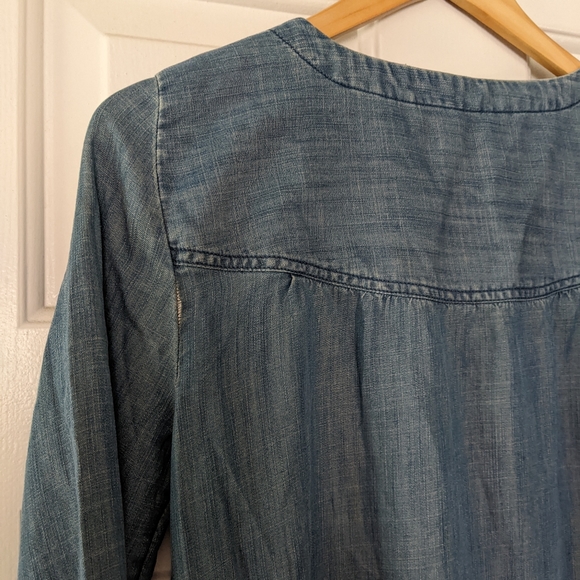 American Eagle Denim Lace Up Shirt Dress - Picture 11 of 13